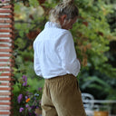 Pantalon Brieuc velours côtelé lichen doré