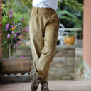 Pantalon Brieuc velours côtelé lichen doré