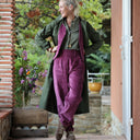 Pantalon Brieuc velours côtelé framboise
