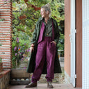 Robe Reine — Toile de coton vert sous-bois