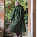 Robe Reine — Toile de coton vert sous-bois