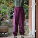 Pantalon Brieuc coton sergé tailleur bordeaux