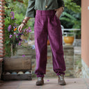 Pantalon Brieuc coton sergé tailleur bordeaux