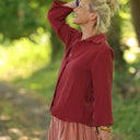 Blouse Lueur — Double gaze de coton grenat