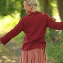 Blouse Lueur — Double gaze de coton grenat