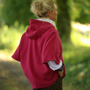 Flavie – Surchemise à capuche – Double gaze fuchsia