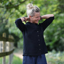 Dorine double gaze de coton noire