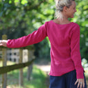 Lylou double gaze de coton rose fuchsia