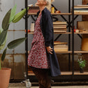 Robe Reine — Velours milleraie marine