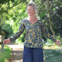 Lylou satin de coton imprimé Sentier des Landes