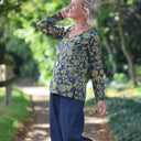 Lylou satin de coton imprimé Sentier des Landes