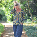 Lylou satin de coton imprimé Sentier des Landes