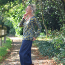 Lylou satin de coton imprimé Sentier des Landes