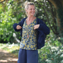 Lylou satin de coton imprimé Sentier des Landes