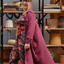 Robe Reine — Double gaze de coton lie de vin