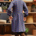 Robe Guillemette — Viscose imprimée Jardin ultraviolet