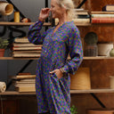 Robe Guillemette — Viscose imprimée Jardin ultraviolet