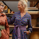 Robe Guillemette — Viscose imprimée Jardin ultraviolet