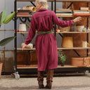Robe Reine — Double gaze de coton lie de vin