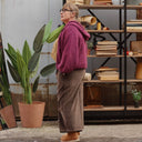 Jupe culotte Margot sergé de coton stretch moka