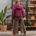 Jupe culotte Margot sergé de coton stretch moka