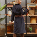 Robe Reine — Velours milleraie marine