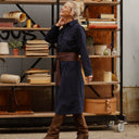 Robe Reine — Velours milleraie marine
