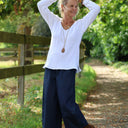 Blouse Lylou — Quadruple gaze de coton blanche
