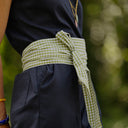 Ceinture Anita - Vichy de coton vert