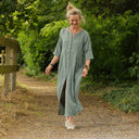 Robe Diane - Double gaze de coton cactus