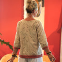 Blouse Constance — Coton brodé ficelle & bandes brodé terracotta