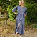 Robe Diane - Lin bleu brume