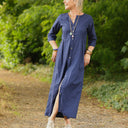 Robe Diane - Popeline de coton marine