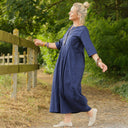 Robe Diane - Popeline de coton marine