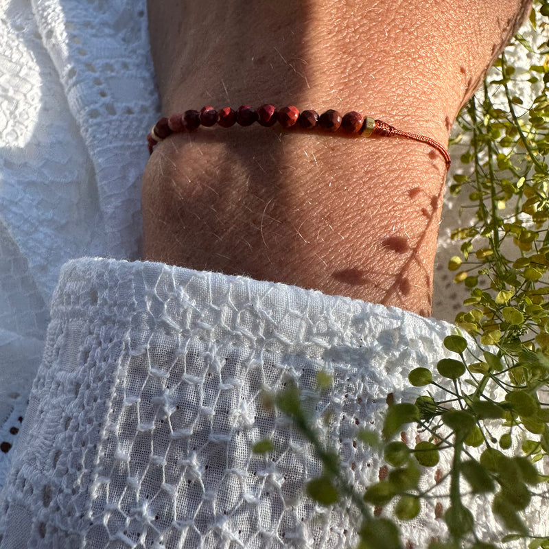 Bracelet Aventure jaspe rouge