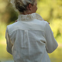 Blouse Émilie – Double gaze de coton ivoire