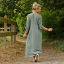 Robe Diane - Double gaze de coton cactus