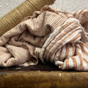 Coupon - double gaze de coton rayé écureuil 100x130 (F22)