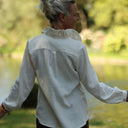 Blouse Émilie – Double gaze de coton ivoire