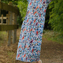 Robe Diane - Coton Volière bleutée