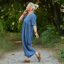 Robe Édonie — Jean léger bleu
