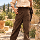 Pantalon Brieuc velours côtelé chocolat