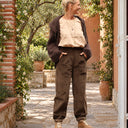 Pantalon Brieuc velours côtelé chocolat