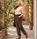 Pantalon Brieuc velours côtelé chocolat