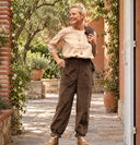 Pantalon Brieuc velours côtelé chocolat