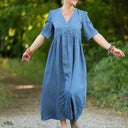 Robe Édonie — Jean léger bleu