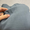 Coupon - double gaze de coton bleu brume 130x200 (A50)