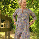 Robe Diane - Coton champs de violettes
