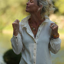 Blouse Émilie – Double gaze de coton ivoire