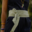 Ceinture Anita - Vichy de coton vert